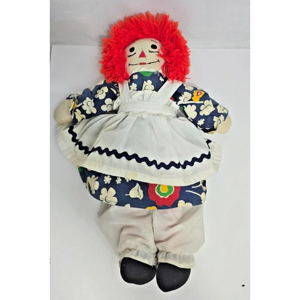 Vintage Raggedy Ann Doll Handmade Cloth 20